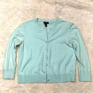 Gap Crewneck Cardigan 3/4 sleeve Sweater